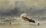 Купить картину море от 167 грн.: Баржа в штормовую погоду