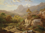 ₴ Репродукция картины пейзаж от 184 грн.: Красный олень в открытом горном ландшафте