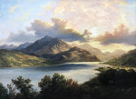 ₴ Картина пейзаж художника от 181 грн.: Горная сцена озера