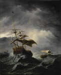 ⚓Репродукция морской пейзаж от 237 грн.: Английский корабль в шторм