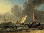 ⚓Репродукція морський краєвид від 241 грн.: Рибальське судно на голландському узбережжі при свіжому бризі