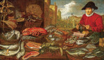 ₴ Картина бытовой жанр известного художника от 177 грн.: Продавец рыбы