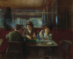 Картина бытовой жанр известного художника от 209 грн.: Нарды в кафе