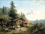 Картина бытовой жанр известного художника от 199 грн.: Альпийская хижина на Шафберге