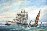 Купить картину море от 179 грн.: Монтроса в устье Темзы с мелкой баржей