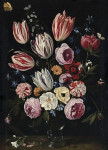 Купить натюрморт известного художника от 169 грн.: Тюльпаны, розы, пионы и другие цветы в ремере