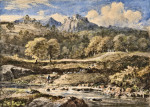Купить картину пейзаж от 189 грн: Личенца, недалеко от Рима, вилла Горация