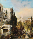 ₴ Картина городской пейзаж художника от 133 грн.: Уличная сцена. Неаполь