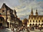 Картина городской пейзаж от 194 грн.: Базарный день, Гослар, Германия