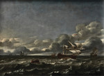 Купить картину море от 194 грн.: Военный корабль в сильном бризе