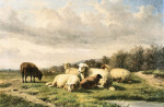 ₴ Картина пейзаж художника от 1632 грн.: Пейзаж с овцами