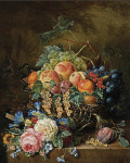 ₴ Репродукция натюрморт от 242 грн.: Фрукты и цветы