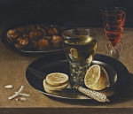 Купить натюрморт известного художника от 224 грн.: Лимоны, каштаны и бокал вина