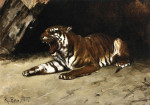 ₴ Репродукция бытовой жанр от 229 грн.: Отдыхающий тигр