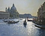 ₴ Репродукция городской пейзаж от 241 грн.: Утренний свет, Большой канал, Венеция