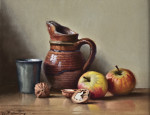 ₴ Репродукція натюрморт від 241 грн.: Яблука та волоські горіхи