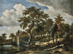 ₴ Картина пейзаж известного художника от 235 грн.: Летний пейзаж с водяной мельницей