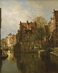 Картина городской пейзаж от 200 грн.: Вид на канал, Амстердам