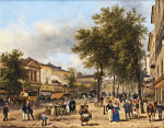 Картина городской пейзаж от 204 грн.: Париж, вид театра Эстрады на бульваре Монмартр
