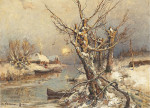 Купить картину пейзаж известного художника от 179 грн: Зима наступает