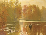 Купить картину пейзаж художника от 199 грн: Рыбалка осенью