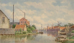 Картина городской пейзаж высокого разрешения от 159 грн.: Канал Lijnbaansgracht