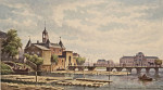 Картина городской пейзаж художника от 154 грн.: Leidsepoort вид снаружи