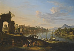 Купить картину пейзаж художника от 184 грн: Каприччио с рекой в Риме