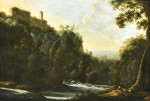 Купить картину пейзаж художника от 179 грн: Рыболовы возле ручья, замок в отделении