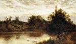 Купите картину художника от 159 грн: Река с лебедями