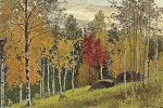 ₴ Репродукция пейзаж от 217 грн: Осенний лес