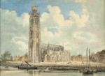 Купить картину пейзаж художника от 194 грн: Бостонская церковь с юго-запада
