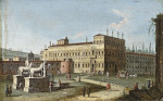 Картина городской пейзаж художника от 169 грн.: Вид на Квиринале в Риме