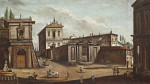 Картина городской пейзаж художника от 154 грн.: Рим, вид на виллу Альдобрандини с церквями Санти Доменико и Систо и Санта-Катерина-Магнанаполи
