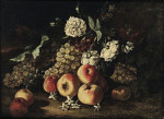 Репродукция натюрморт от 235 грн.: Натюрморт с цветами и фруктами