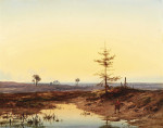 Купить картину пейзаж художника от 189 грн: Вечернее настроение над вересковой пустошью