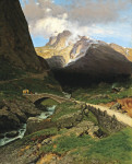 Купить картину пейзаж художника от 140 грн: Карета на горном перевале