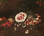 Купить натюрморт художника от 193 грн.: Арбуз, малина, виноград и гранат
