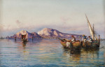 ₴ Купить картину море художника от 179 грн.: Вид на Неаполитанский залив с лодками