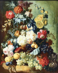 ₴ Репродукція натюрморт від 318 грн.: Натюрморт із фруктами та квітами