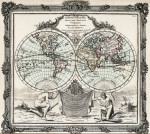₴ Древние карты высокого разрешения от 364 грн.: Карта мира Dressee для изучения географии