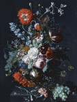 ₴ Репродукция картины натюрморт от 337 грн.: Цветы и виноград на каменном выступе