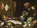 ₴ Репродукция натюрморт от 235 грн.: Натюрморт с рыбой и овощами