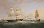 ₴ Купить картину море художника от 161 грн.: Торговое судно "Снег Перу" у побережья Дувра