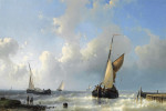 ₴ Купить картину море художника от 166 грн.: Рыбацкие лодки в неспокойных водах
