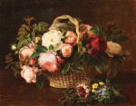₴ Репродукция натюрморт от 247 грн.: Цветы в корзинке