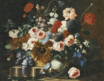 ₴ Купить натюрморт художника от 189 грн.: Цветы на каменном выступе