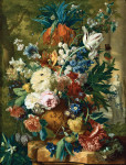 ₴ Репродукция картины натюрморт от 192 грн.: Цветы в вазе с царской короной и цветом яблони