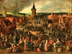 ₴ Картина бытовой жанр известного художника от 184 грн.: Рыночный день во фламандском городе