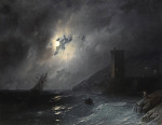 ₴ Купить картину море известного художника от 189 грн.: Побережье в лунном свете